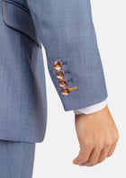 Bryant Vista Blue Sharkskin Jacket - SARTORO610
