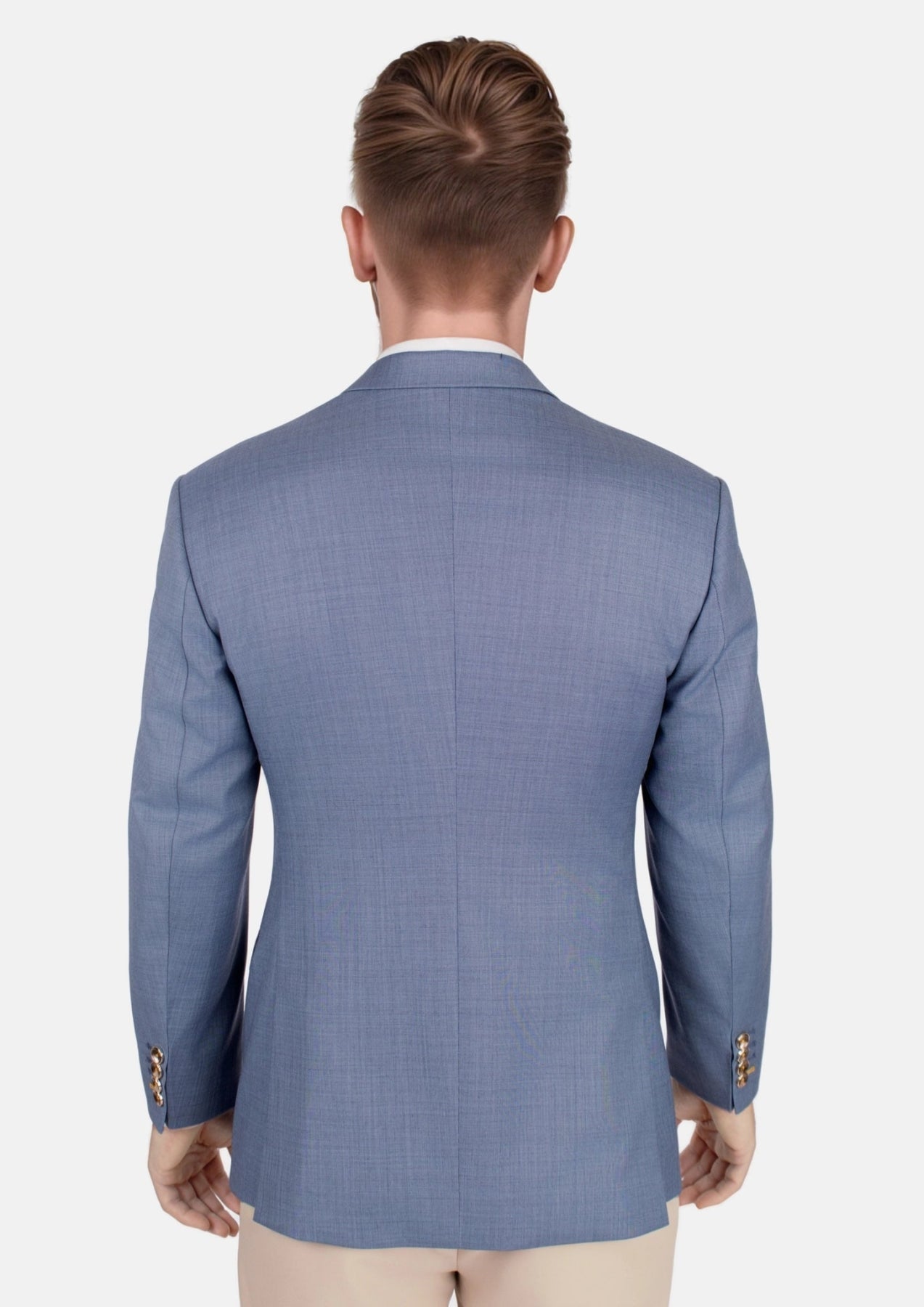 Bryant Vista Blue Sharkskin Jacket - SARTORO656