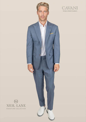 Bryant Vista Blue Sharkskin Suit