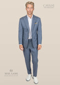 Bryant Vista Blue Sharkskin Suit - SARTORO