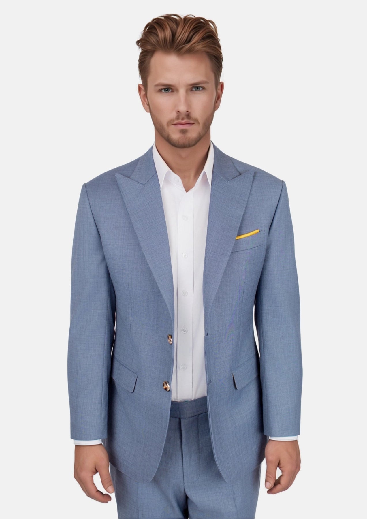 Bryant Vista Blue Sharkskin Suit - SARTORO852