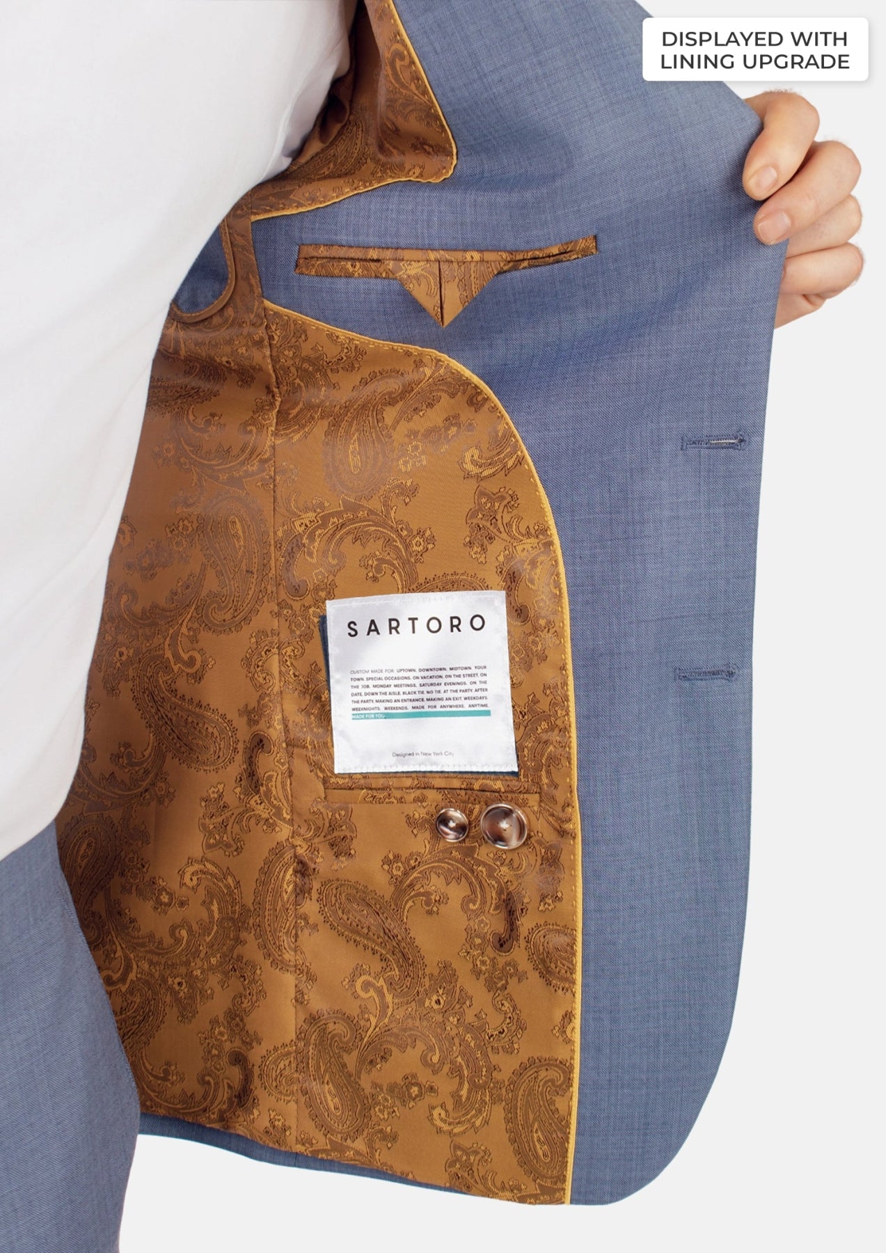 Bryant Vista Blue Sharkskin Suit410