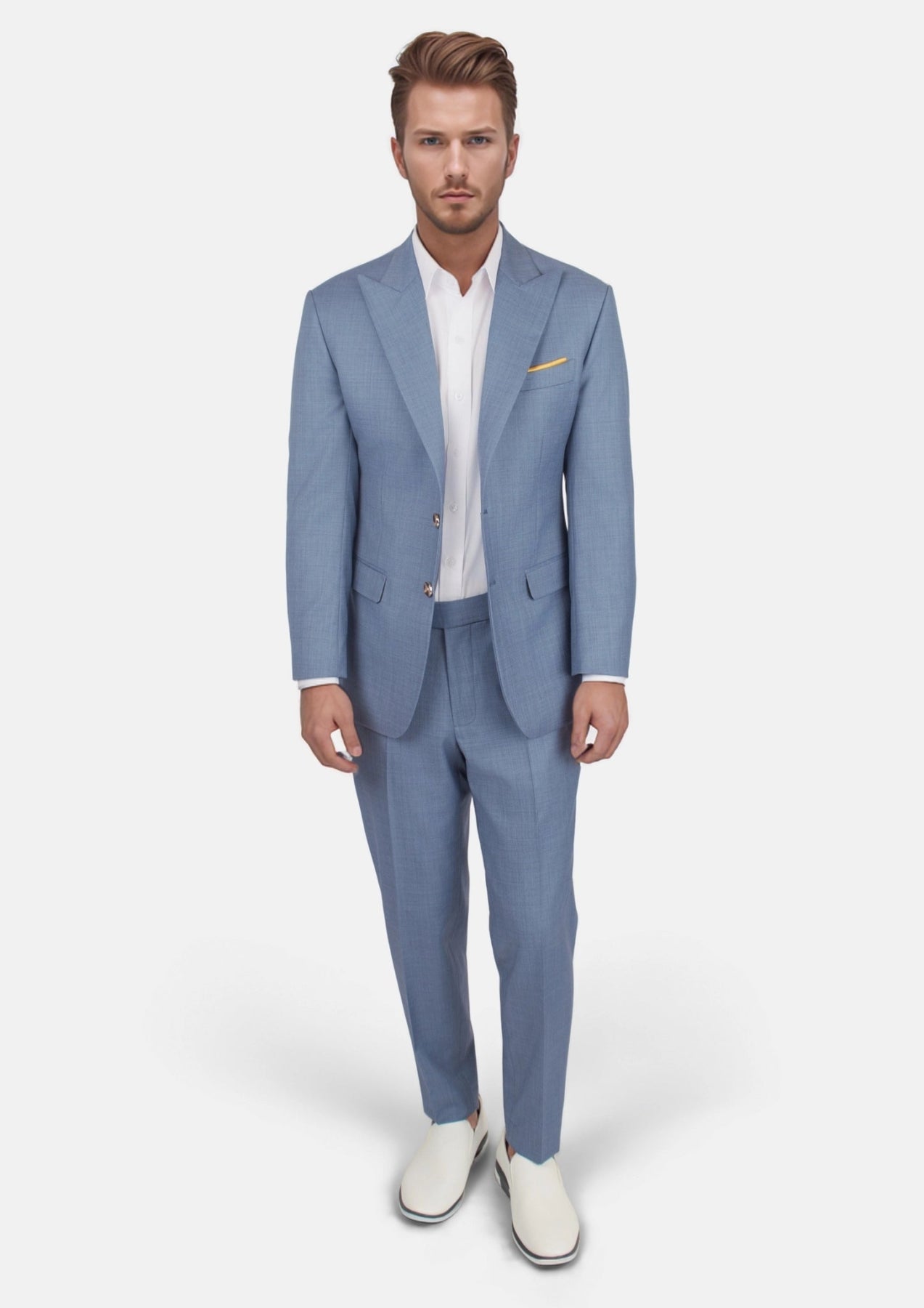 Bryant Vista Blue Sharkskin Suit - SARTORO605