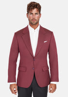 Burgundy Herringbone Ellis Jacket - SARTORO92