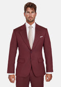 Burgundy Herringbone Ellis Suit - SARTORO