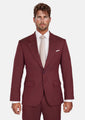 Burgundy Herringbone Ellis Suit - SARTORO