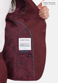 Burgundy Herringbone Ellis Suit - SARTORO