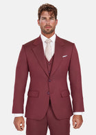 Burgundy Herringbone Ellis Suit - SARTORO640