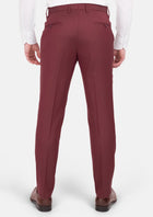 Burgundy Herringbone Pants - SARTORO465