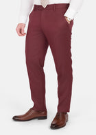 Burgundy Herringbone Pants - SARTORO145