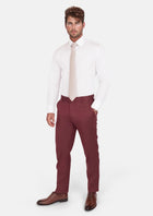 Burgundy Herringbone Pants - SARTORO488