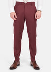 Burgundy Herringbone Pants