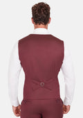 Burgundy Herringbone Vest - SARTORO