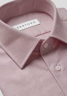 Burgundy Oxford Weave Shirt - SARTORO575