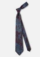 Burgundy Slate Floral Tie - SARTORO330