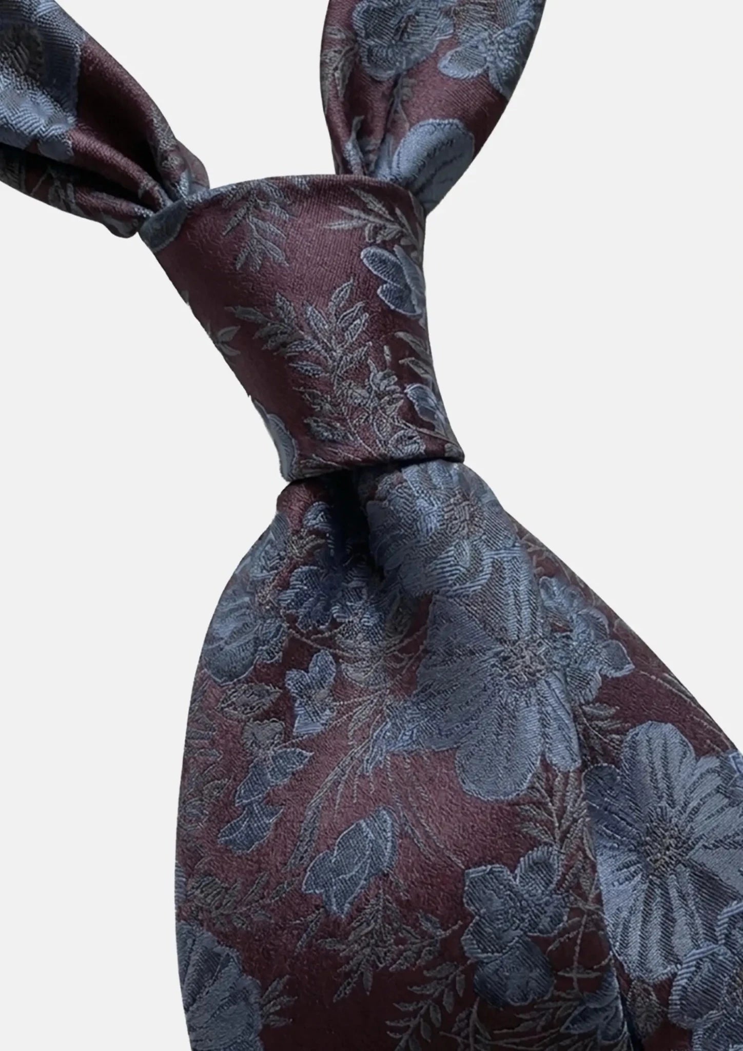 Burgundy Slate Floral Tie - SARTORO691