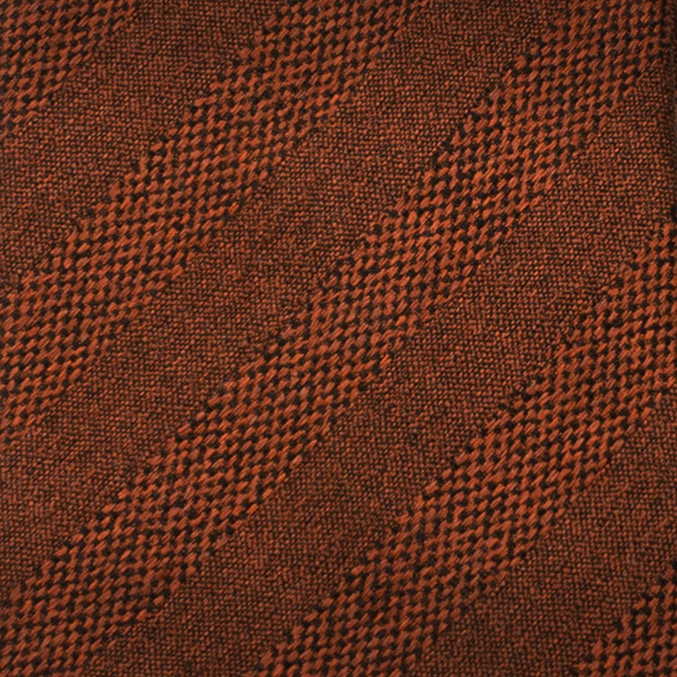 Burnt Sienna Tweed Striped Linen Men's Tie - SARTORO741