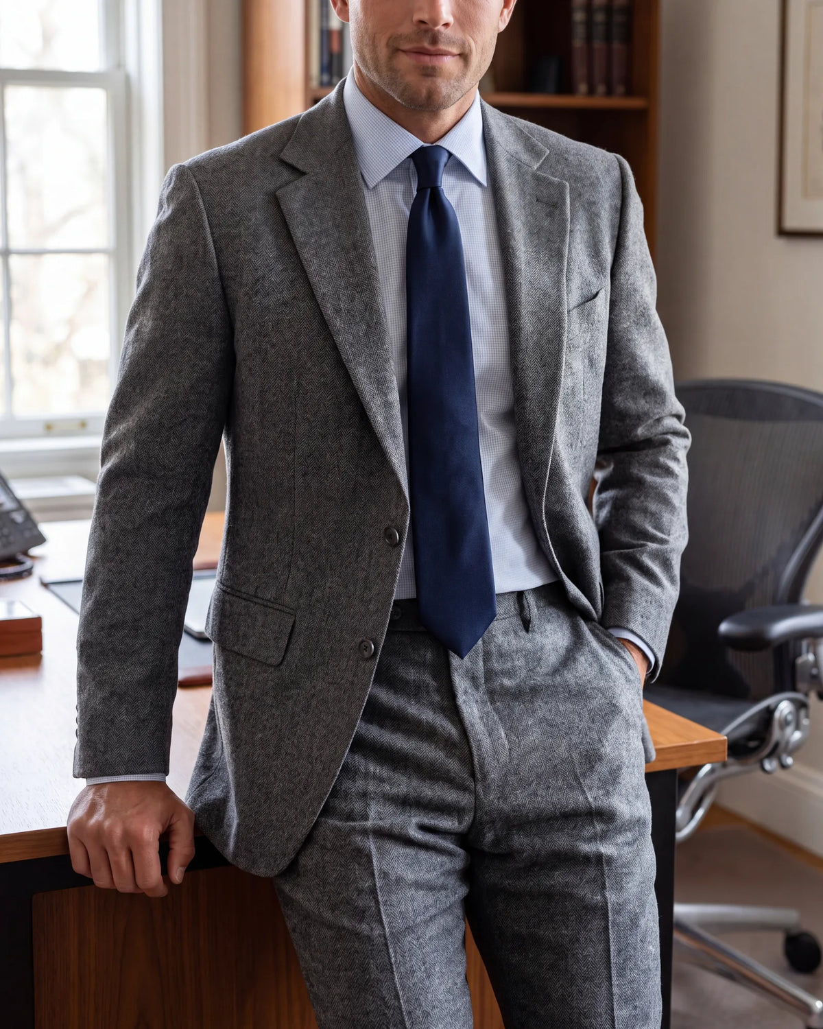 Wear the jacket alone often? Send both pieces to the cleaner together, or the jacket can fade before its trousers.