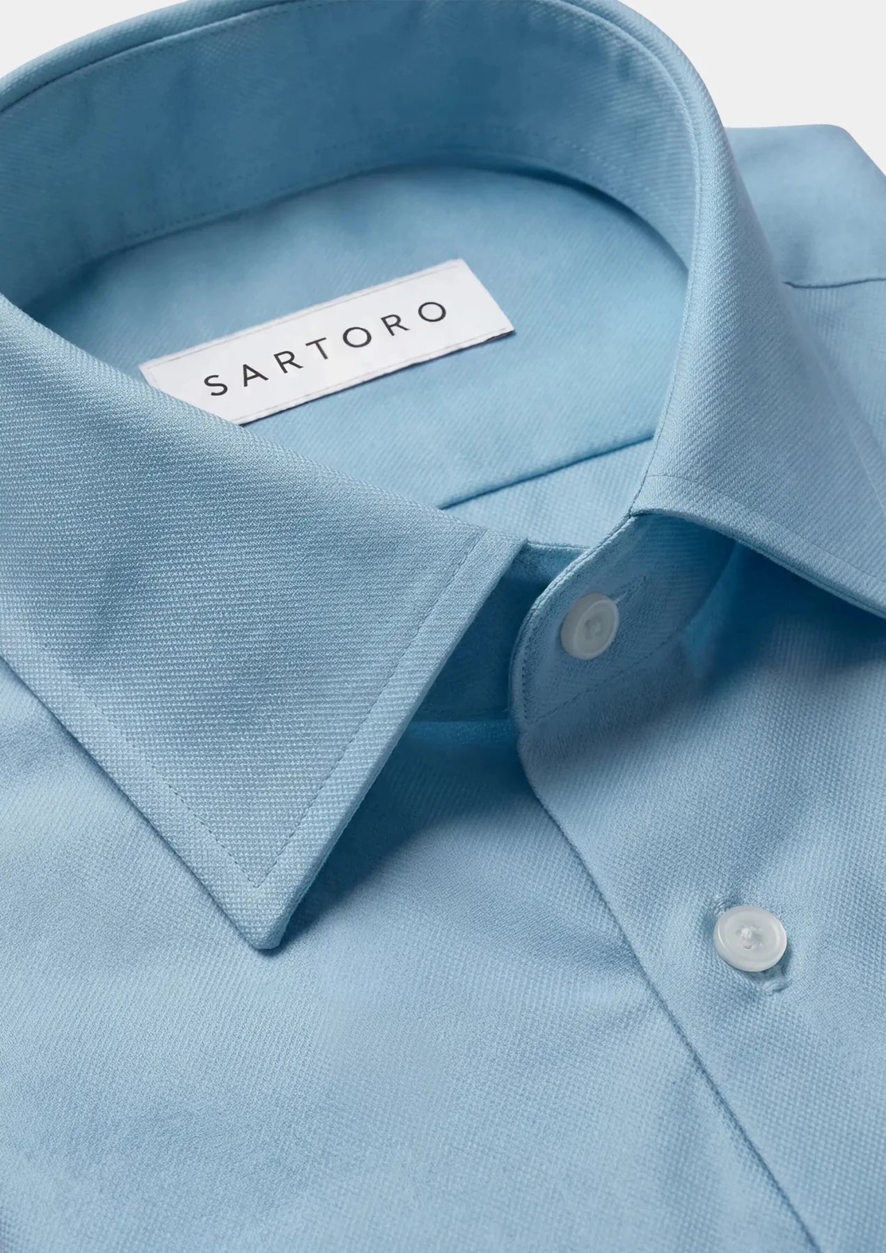 Cadet Blue Jacquard Shirt - SARTORO89