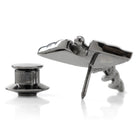 Caduceus Pave Gunmetal Lapel Pin - SARTORO509