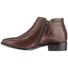 CALDEN Brown Leather Zipper Boots - 3845