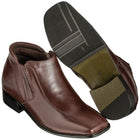 CALDEN Brown Leather Zipper Boots - 3944