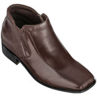 CALDEN Brown Leather Zipper Boots - 3550