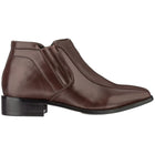 CALDEN Brown Leather Zipper Boots - 3953