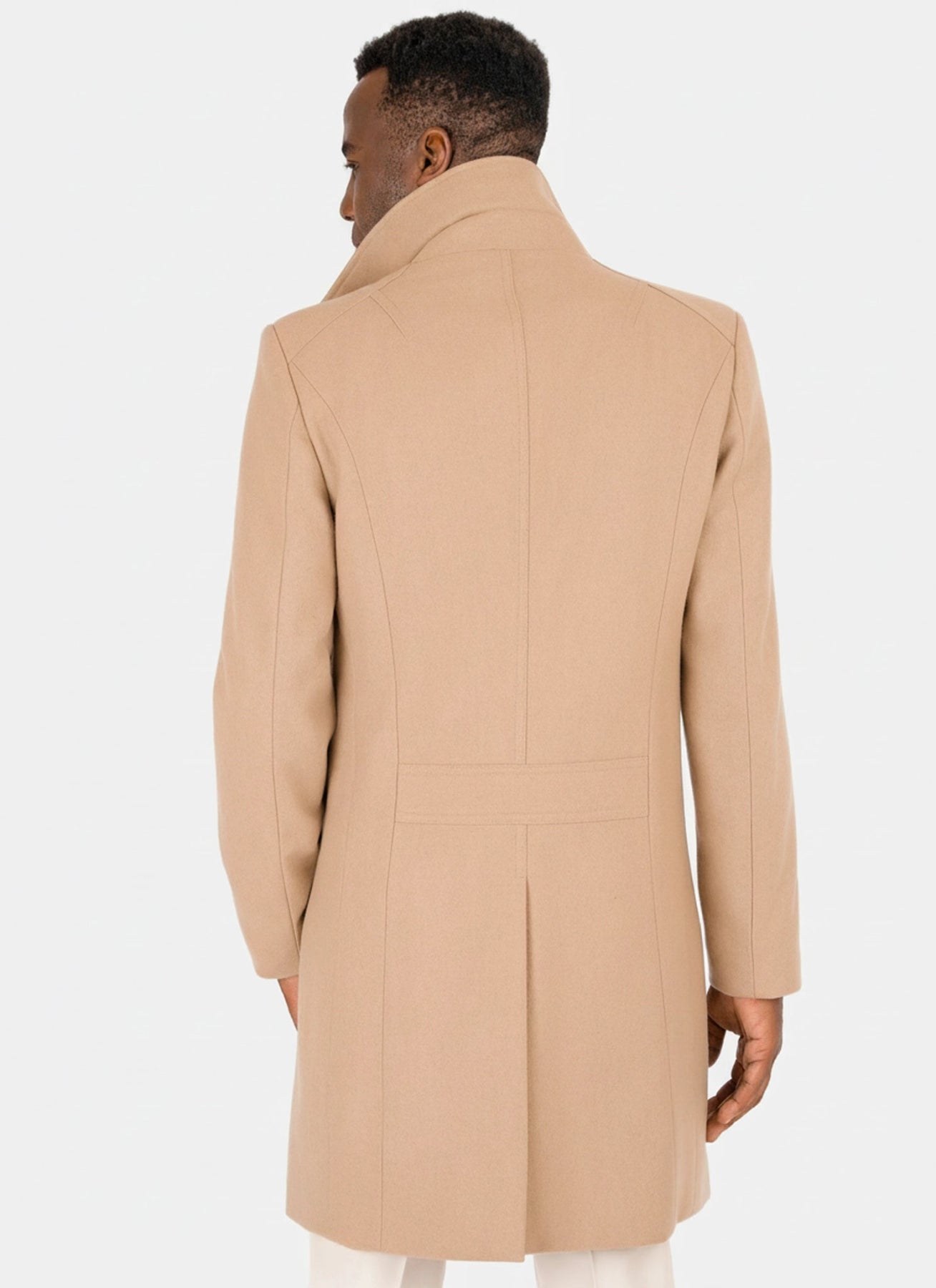 Camel Wool Peacoat - SARTORO409
