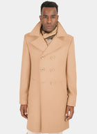 Camel Wool Peacoat - SARTORO313