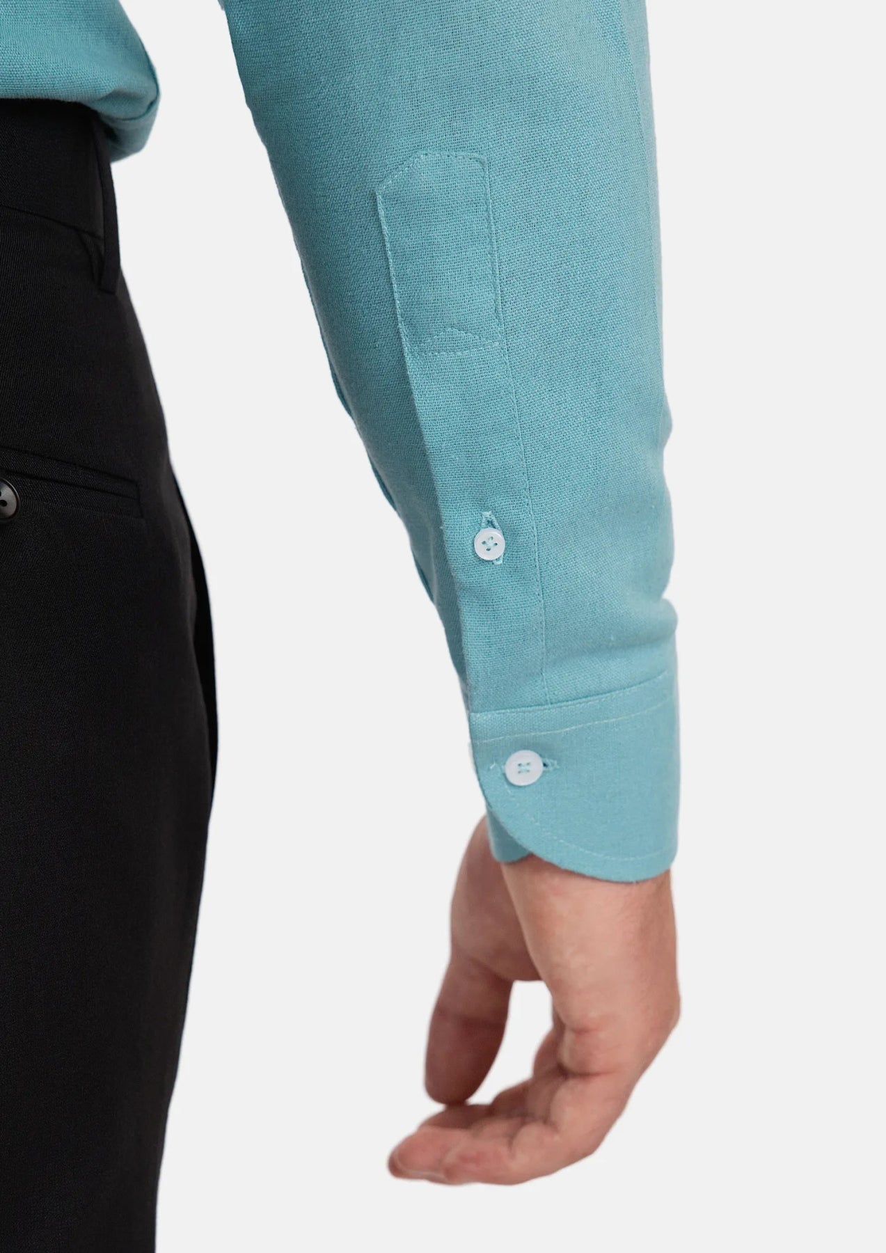 Capri Blue Linen Shirt - SARTORO