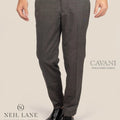 Carbon Grey Pindot Pants - SARTORO