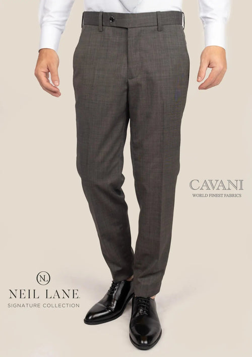 Carbon Grey Pindot Pants - SARTORO