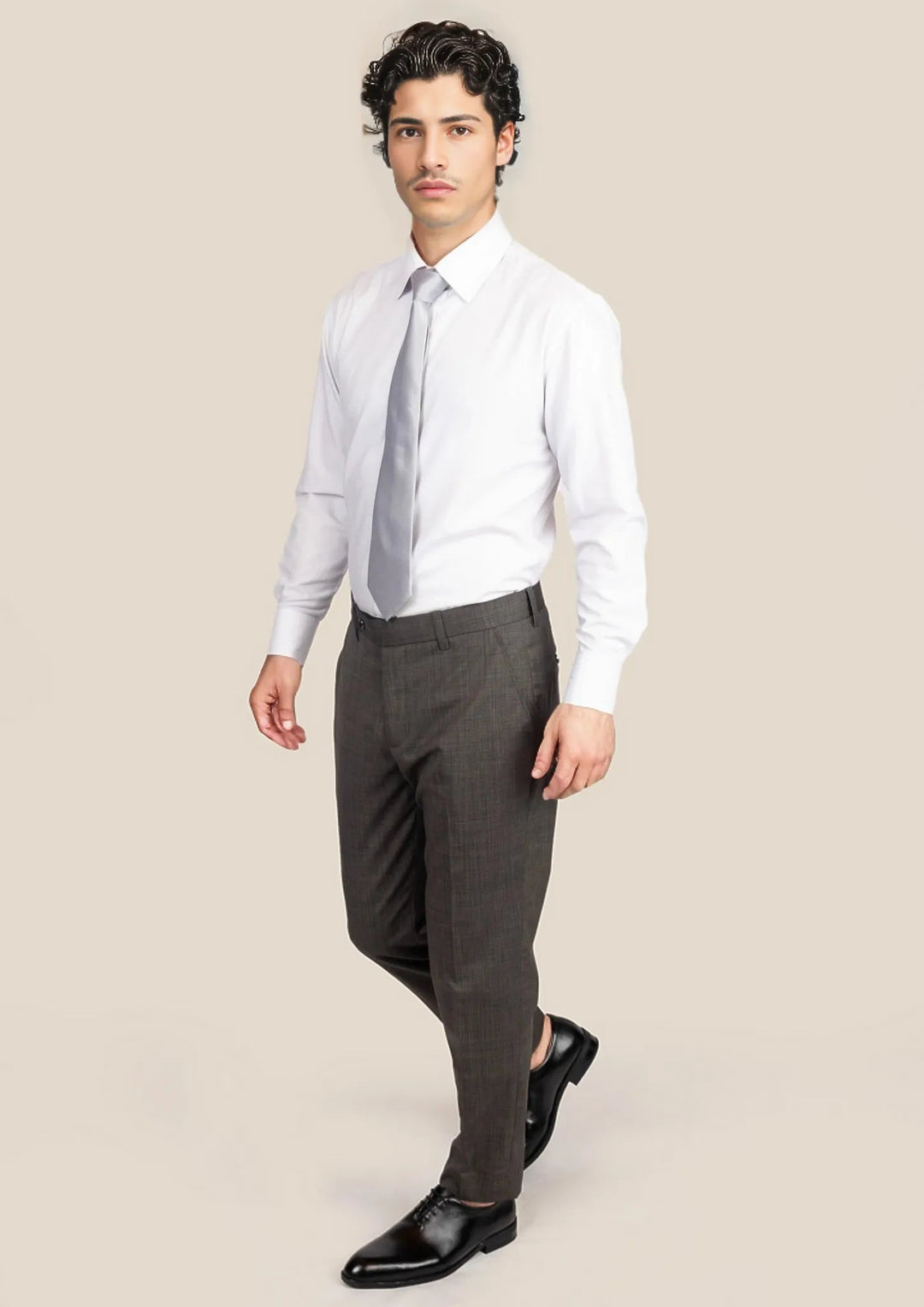 Carbon Grey Pindot Pants - SARTORO