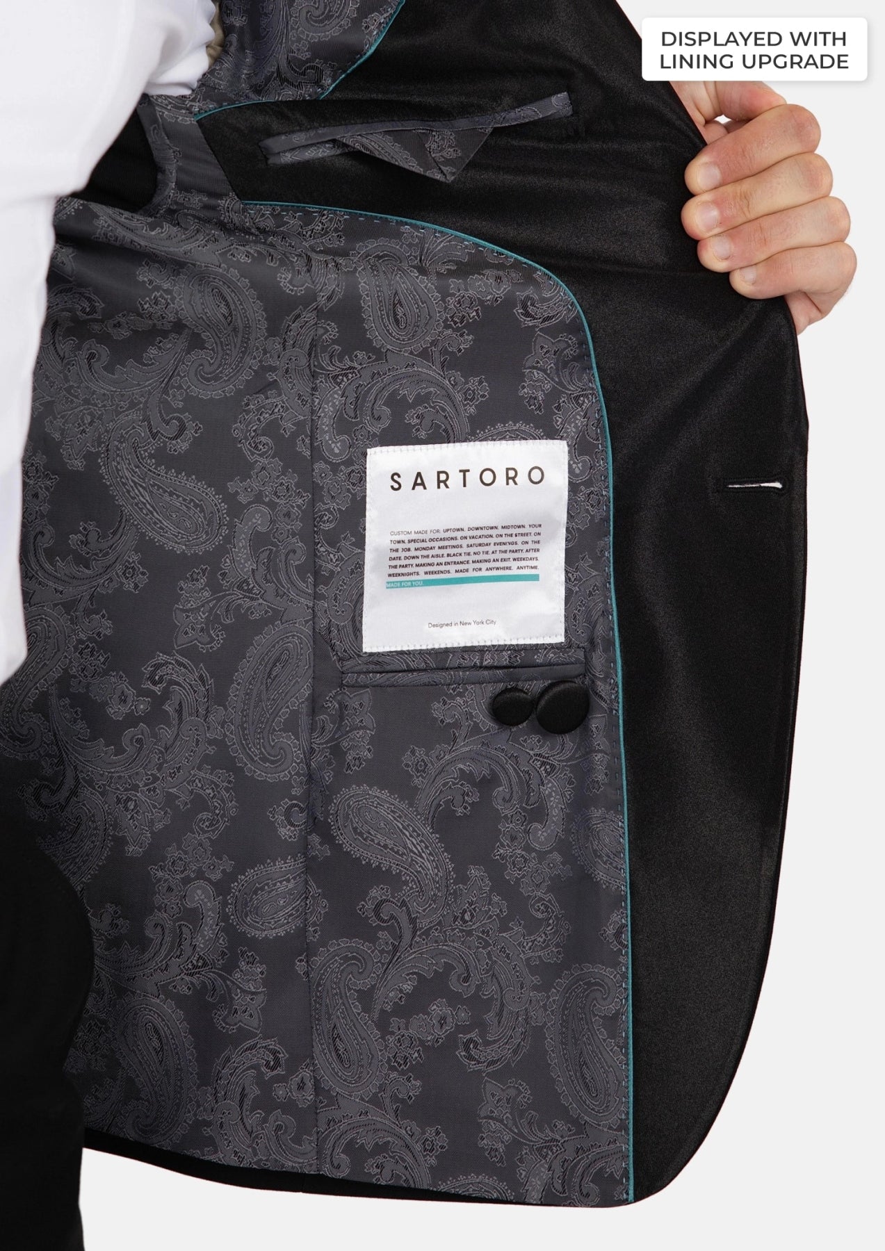 Carnegie Jet Black Twill Tuxedo - SARTORO