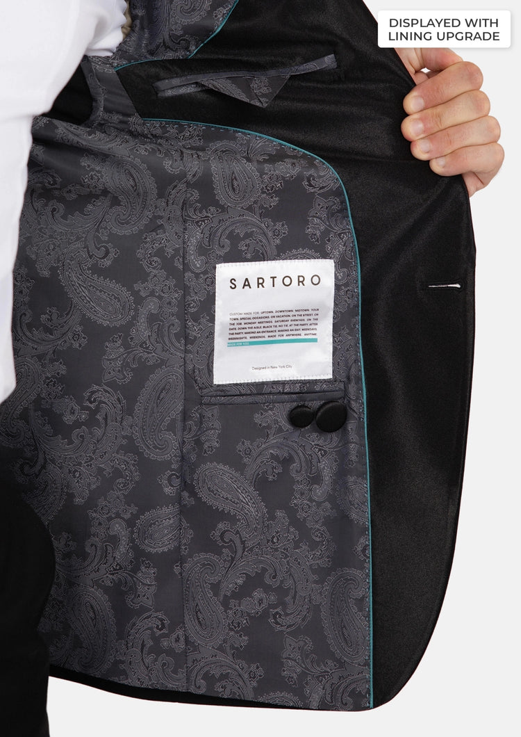 Carnegie Jet Black Twill Tuxedo - SARTORO15