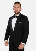 Carnegie Jet Black Twill Tuxedo - SARTORO410