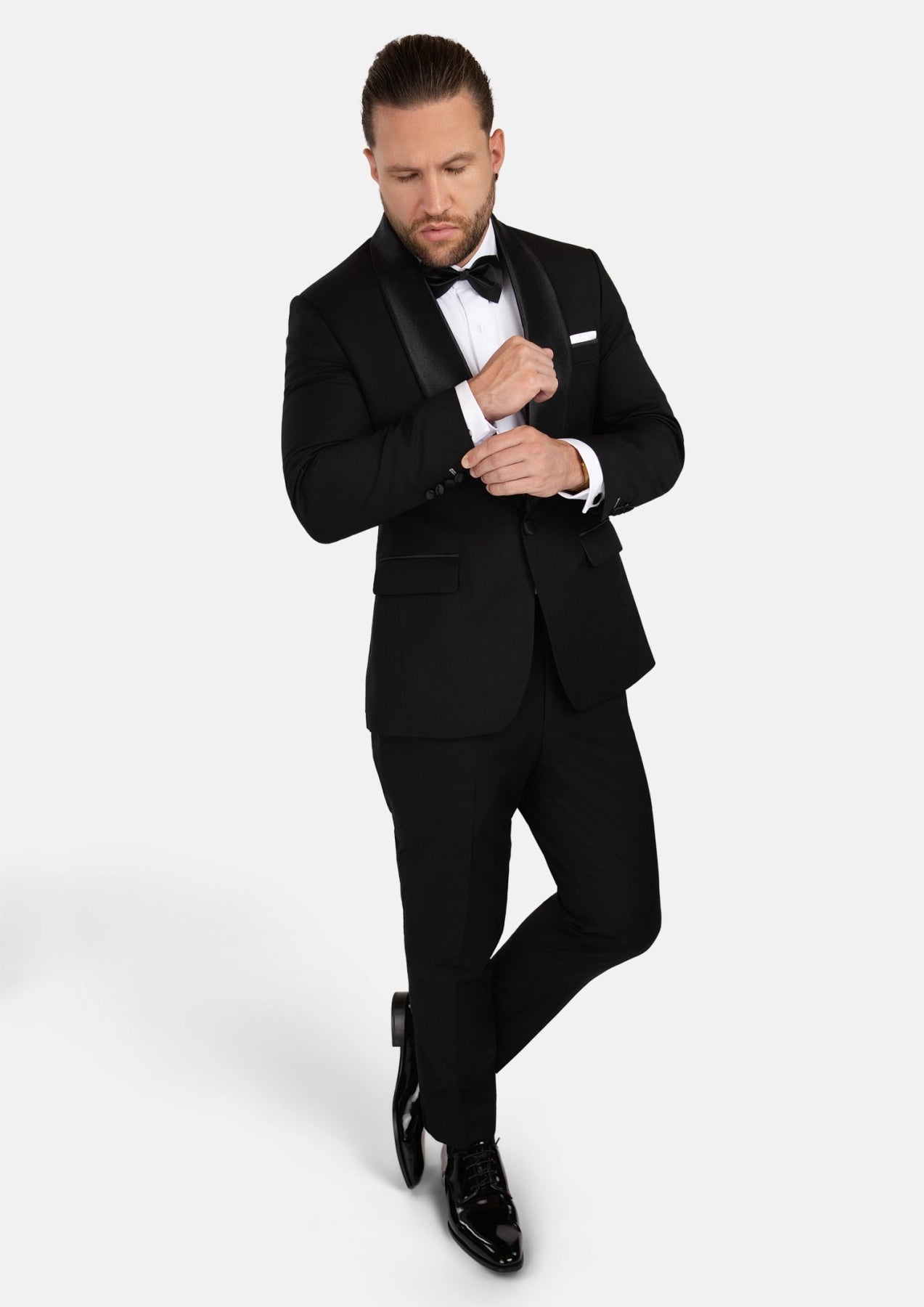 Carnegie Jet Black Twill Tuxedo - SARTORO