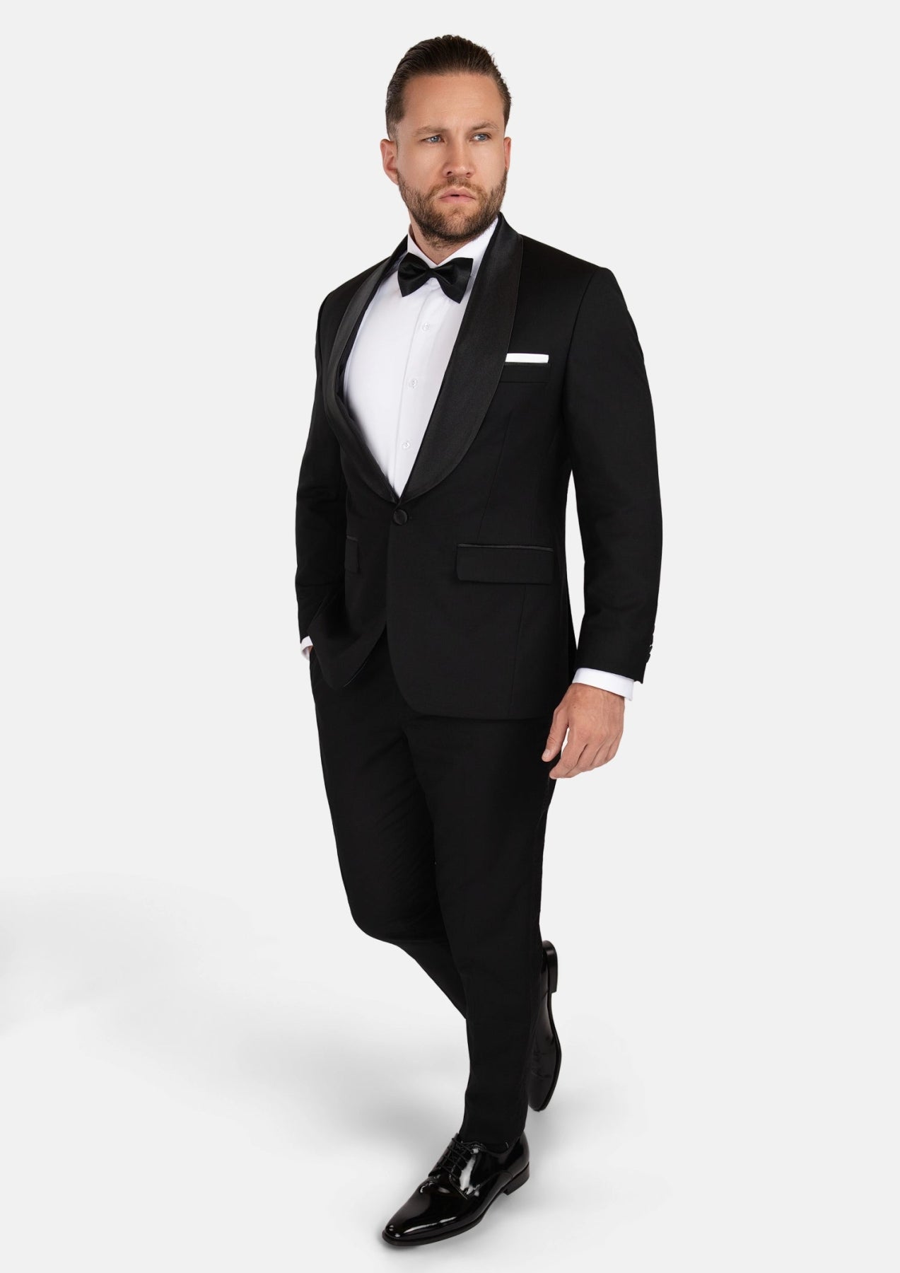 Carnegie Jet Black Twill Tuxedo - SARTORO