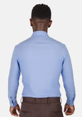 Chambray Blue Bamboo Blend Shirt - SARTORO