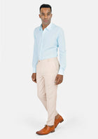 Champagne Cotton Chino Pants - SARTORO559