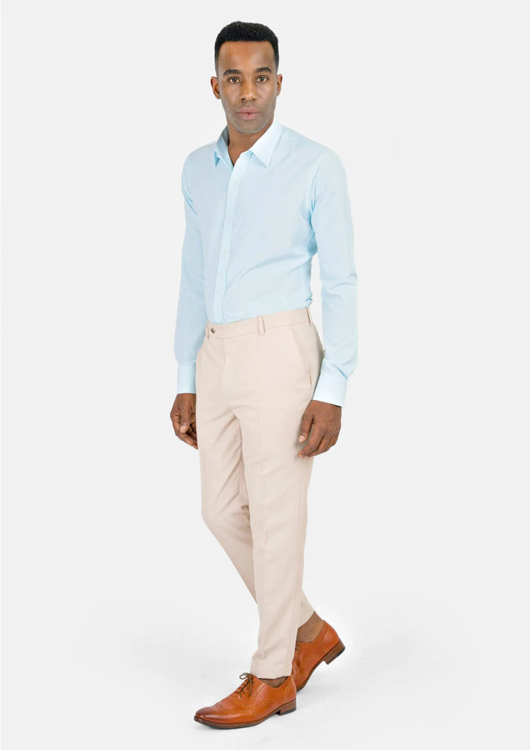 Champagne Cotton Chino Pants - SARTORO