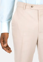 Champagne Cotton Chino Pants - SARTORO385