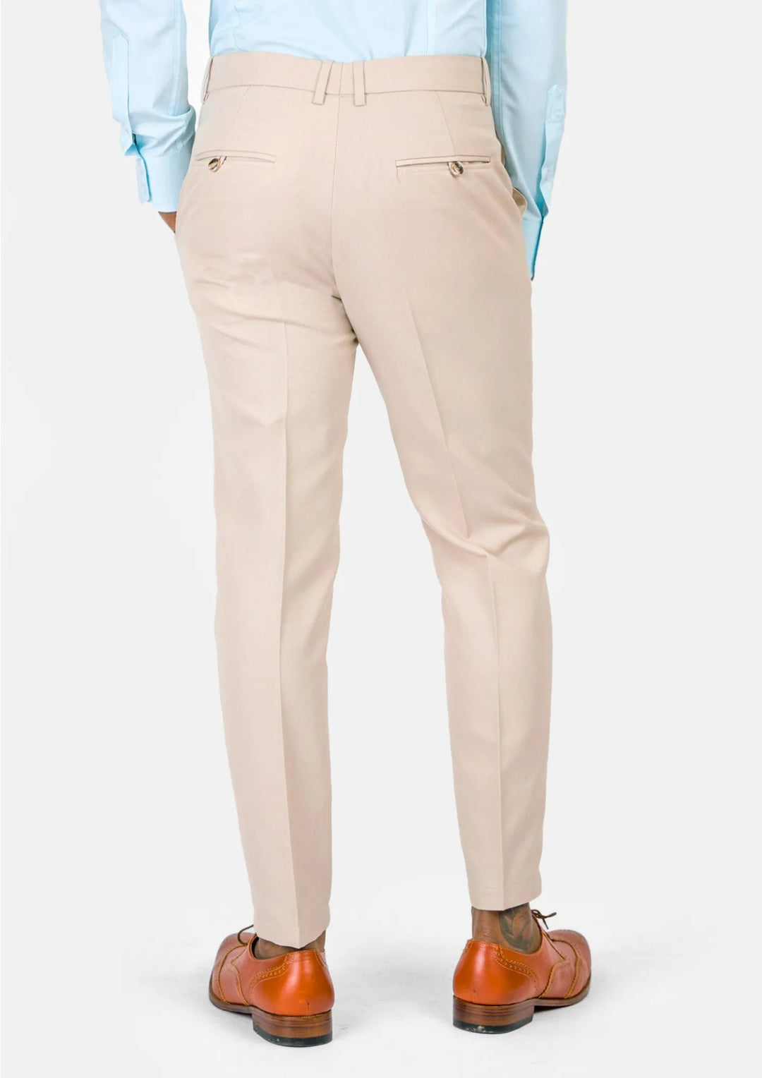 Champagne Cotton Chino Pants - SARTORO