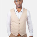 Champagne Cotton Vest - SARTORO