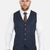 Charcoal Blue Check Flannel Vest - SARTORO