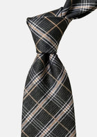 Charcoal Camel Plaid Tie - SARTORO741