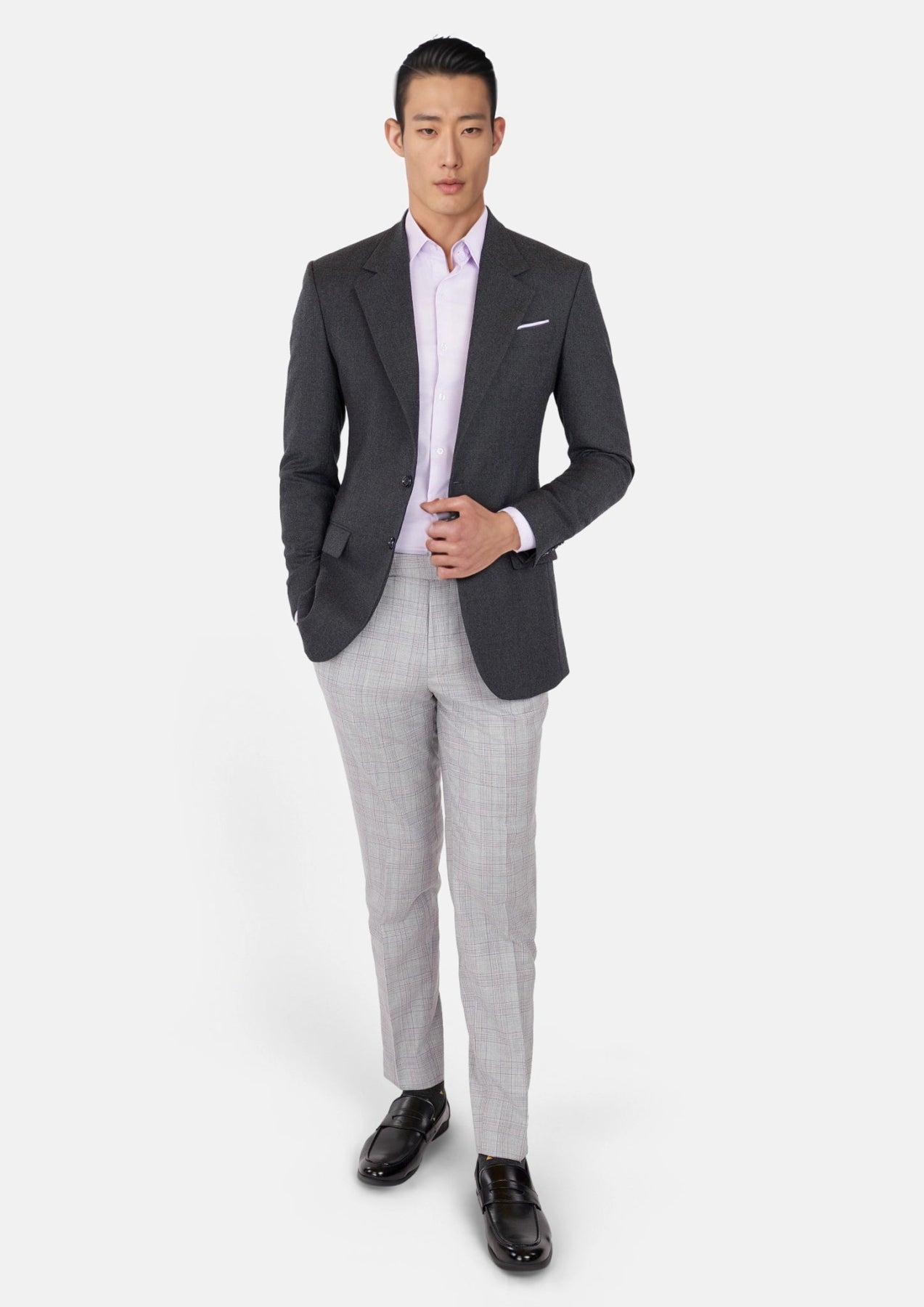 Charcoal Flannel Ellis Jacket - SARTORO