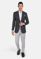 Charcoal Flannel Ellis Jacket - SARTORO857