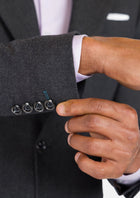 Charcoal Flannel Ellis Jacket - SARTORO315